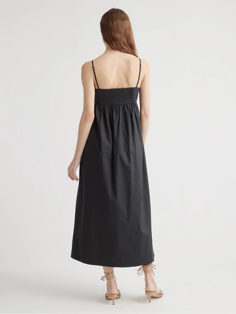 QUINCE black organic cotton maxi dress - XL - Picture 12 of 12